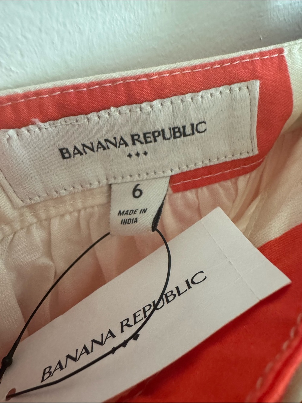 Banana Republic NWT Orange Cream Abstract Print Crop Top Maxi Skirt set M 6 - Picture 3 of 7